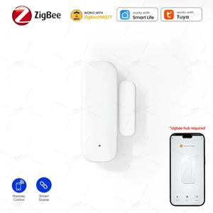 ZigBee 스마트 창문 도어 게이트 센서 접촉 감지기 스마트 라이프 보안 경보 시스템 스마트 홈 Tuya 2Mqtt 앱 원격 제어