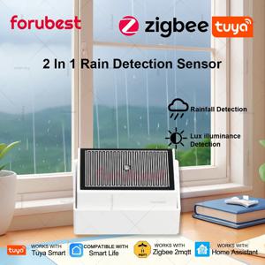 Tuya Smart Life/Home Assistant/Zigbee2MQTT 자동화를 위한 밝기 광 감지 기능이 있는 Zigbee 빗방울 감지기 빗감지기