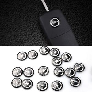 14mm Opel 금속 로고 커버 용 스크래치 방지 키 Fob 배지 스티커 호환 Corsa/Astra/Insignia/Mokka 자동차 액세서리