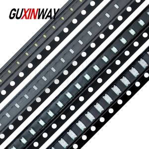 100개 0402 0603 0805 1206 SMD LED 빨간색 노란색 녹색 흰색 파란색 주황색 발광 다이오드 무광택 LED 조명 다이오드 세트