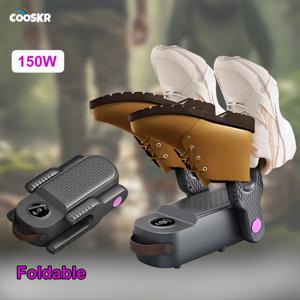 전기 신발 건조기 150W 접이식 신발 건조기 탈취기 양말 장갑 젖은 신발 히터 부츠 건조기 스마트 타이머 포함