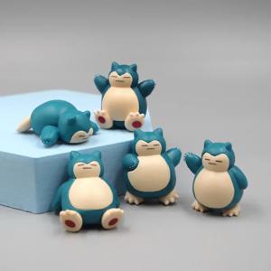 5개/세트 잠만보 미니 피규어 1.8-3cm 미니어처 풍경 케이크 장식 귀여운 장식품