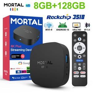 2025 T1+ 안드로이드16 TV 박스 RK3518 듀얼 와이파이 6 듀얼 UI 인터페이스 8K HD 2.1b AV1 100M LAN 미디어 플레이어 셋톱박스