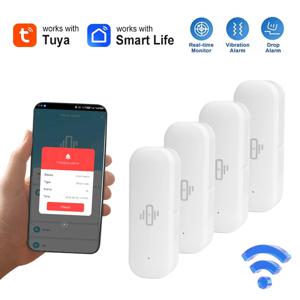 Tuya WiFi 스마트 진동 센서 동작 감지 스마트 라이프 앱 실시간 경고 및 알림 문 및 창문 보안