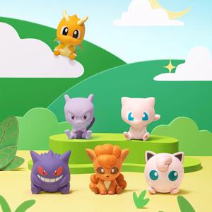 오리지널 포켓몬 미니 액션 피규어 Dragonite Gengar Vulpix Mewtwo 장난감 미니 모델 장식 장식품 귀여운 생일 선물
