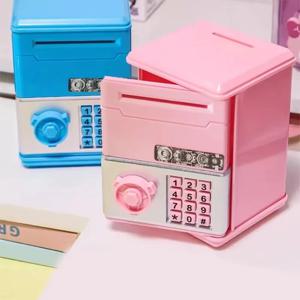 새로운 비밀번호 어린이 저금통 미니 ATM 현금 저축 돈 상자 어린이 선물 금융 저축 장난감 돈 저축 은행 남아 여아용