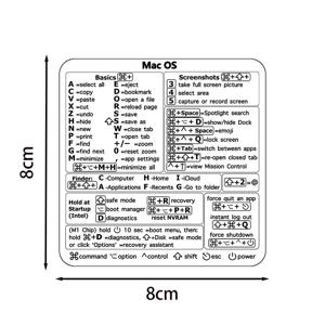 Windows Mac OS Chromebook 노트북 오피스 키보드 데칼용 방수 내구성 바로가기 키 스티커
