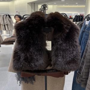 가을 겨울 신상 여성 우아하고 다재다능한 슬리브리스 인조 퍼 조끼 1255727 캐주얼 스타일 숏 코트 여성용