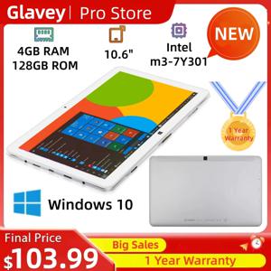 타입-C 1920 x 1080 IPS 4GB 램 128GB 롬 10.6인치 윈도우 10 태블릿 PC 인텔 코어 m3-7Y30 64비트 쿼드 코어 듀얼 카메라