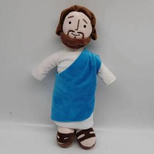 32cm 시뮬레이션 새 아랍 인형 플러시 장난감 피규어, 만화 애니메이션 귀여운 인형, 예수님 기도하는 모습 집 장식