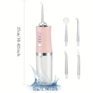 휴대용 스마트 전기 구강 세정기 워터 플로서 3가지 모드 충전식 치과용 워터 제트 세정기 치아 클리너