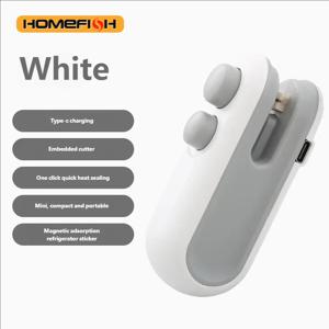 홈피쉬 미니 휴대용 열 밀봉기 USB 충전식 식품 보관 백 플라스틱 포장 기계 클립 백 휴대용 식품 밀봉기