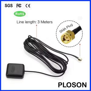 PLOSON GA-06 해양 요트 자동차용 방수 GPS 안테나, SMA 남성 플러그, 3m 케이블, 해양 보트 자동차 차량용 내비게이션
