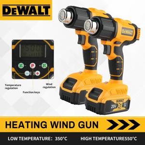 DEWALT 18V 21V 히트건 수축 포장 도구 전기 에어 드라이어 납땜 열풍기(화상 방지 그립 및 디지털 디스플레이 포함)