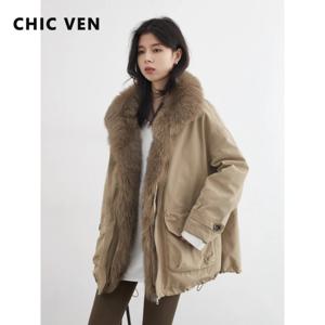 CHIC VEN 패션 여성 다운 코트 신상 루즈 캐주얼 90 구스 다운 재킷 여성용 따뜻한 파카 코트 가을 겨울 2025