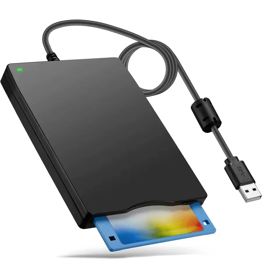 플로피 디스크 리더, 외부 USB 플로피 디스크 리더, 3.5인치 1.44MB FDD 플로피 디스크 드라이브 PC 노트북 윈도우 11/10/8/7/XP용