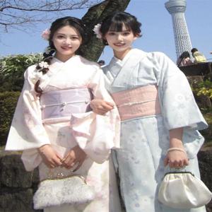 라이트 블루 여성용 기모노 드레스 일본식 목욕 가운 사진 촬영 여행 작업복 Yingwa 2025 신상품 민족 의상