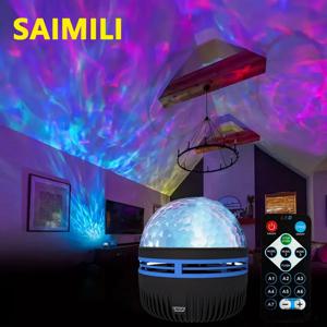 USB LED 오로라 프로젝션 램프 원격 제어 전자 발광 야간 조명 LED 스타 프로젝터 웨딩 파티 장식