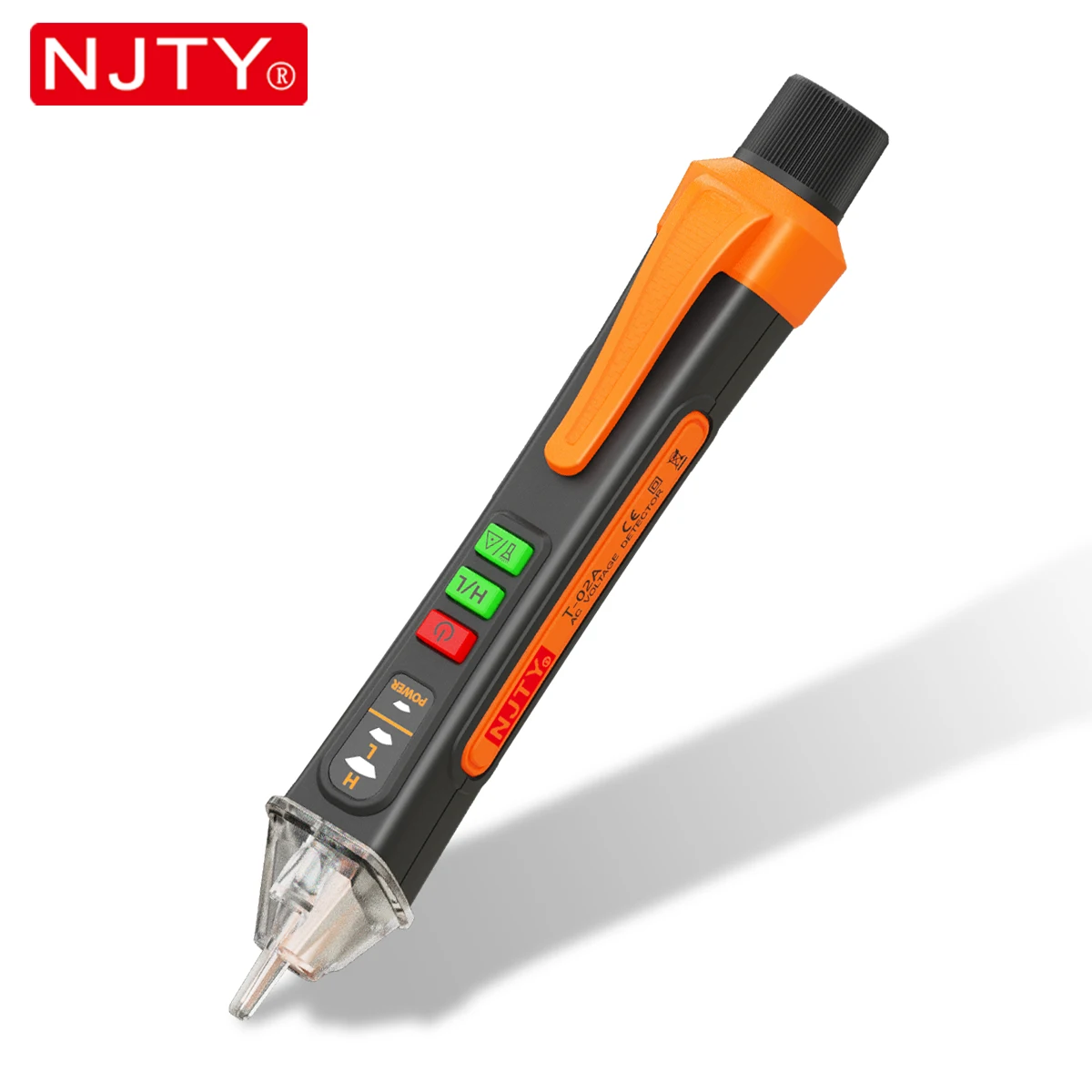 NJTY T02A T02B 비접촉식 전압 감지기 AC 12-1000V 라이브/중성선 테스터 식별기 단선 탐지기 DIY 도구