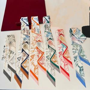 Maimengdai 25 새로운 능직 실크 스카프 100 멀베리 실크 헤어 타이 작은 드리프팅 벨트 리얼 실크 밴드 5X86cm 다기능 스카프