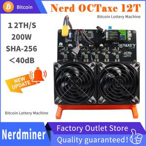 NerdOCTaxe Rev3.1 비트코인 ​​채굴기 12TH/s 200W SHA256 가정용 ASIC 암호화폐 채굴기
