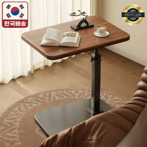 [국내배송] 360도 회전형 이동식 승강 테이블/미니 높이 조절 테이블/쇼파 테이블/침대 테이블/이동식 책상/