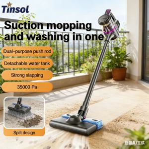 TINSOL 35000PA 무선 진공청소기 진공청소 및 물걸레질 기능이 통합된 가정용 진공청소기 휴대용 스마트 가전제품