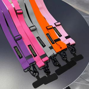 조절 가능한 크로스바디 휴대폰 끈 범용 사선 롱 로프 숄더 스트랩 목걸이 다용도 분실 방지 로프