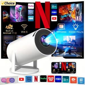 2026 HY300 야외 휴대용 LED 프로젝터 4KWifi 1080P 1280 720P HD 홈 시네마 비디오 영화 비디오 게임 프로젝션