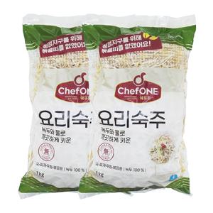 쉐프원 요리숙주나물 1kg 2개