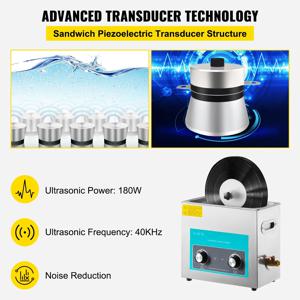 시하오 6L 비닐 레코드 클리너 노브 180W 초음파 미니 세척기 초음파 콘택트렌즈 치과 보석 세척 도구
