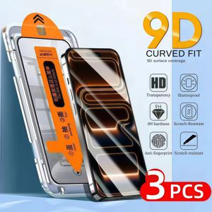 3PCS 올레오포빅 코팅 먼지 방지 간편 설치 스크린 보호필름 아이폰17 16 15 14 13 12Pro Max XS XR 15 16 Plus 글래스용