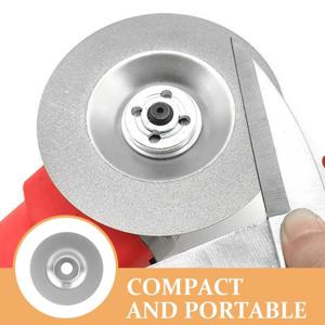 1pc 다이아몬드 샤프닝 휠 100mm 에머리 샤프닝 디스크 연마 디스크 400-1000 그릿 앵글 그라인더 주방 가위 도구용