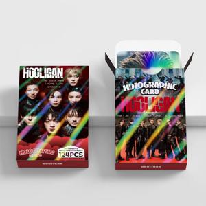 124 레이저 카드 보이 그룹 훌리건 플래시 카드 수집용 지원 플래시 카드 LOMO 홀로그램 카드 팬 컬렉션 카드 선물
