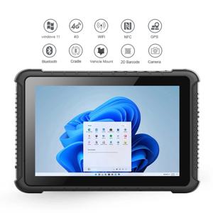 윈도우 11 8G+128G 러기드 방수 내충격 2D 스캐너 NFC GSM/4G 10인치 산업용 태블릿 패널 PC