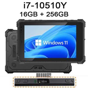 10인치 러기드 윈도우 태블릿 i7-10510Y 16GB+256GB RJ45 RS232 4G LTE HDMI 바코드 스캐너 IP68 방수 산업용 PC