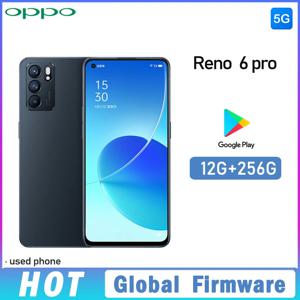 OPPO Reno 6 Pro 5G 스마트폰 글로벌 펌웨어 후면 카메라 64MP MTk Dimensity 1200 12GB 256GB r6p 4500mAh 배터리 중고폰