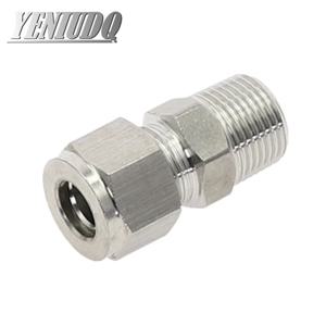SS 304 스테인레스 스틸 더블 페룰 압축 커넥터, 6mm, 8mm, 10mm, 12mm 튜브에서 1/8 