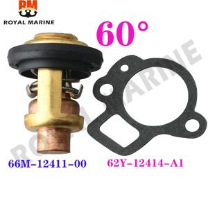 66M-12411 온도 조절기 및 개스킷 60도 140F Yamaha 선외기 모터 4 스트로크 66M-12411-00 ,6F5-12411-03 62Y-12411-A1