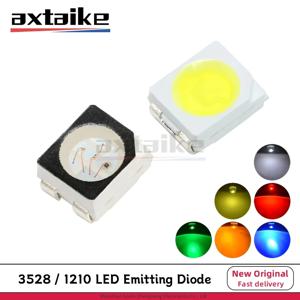 100PCS 3528 1210 SMD 슈퍼 밝은 LED 빨간색 녹색 파란색 노란색 흰색 LED 다이오드 3.5*2.8*1.9mm SMT LED 전구 방출 다이오드