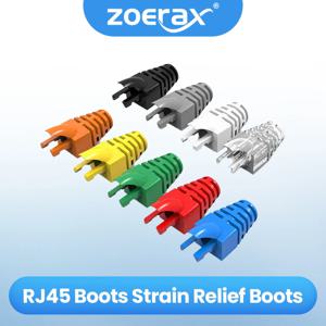 ZoeRax 50pcs Cat5E CAT6 RJ45 이더넷 네트워크 케이블 스트레인 릴리프 부츠 케이블 커넥터 플러그 커버