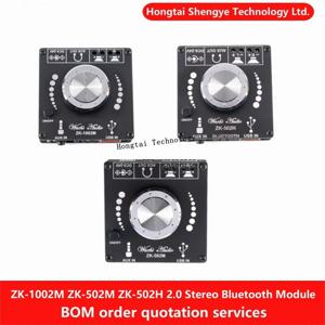 ZK-502H 미니 2.0 스테레오 블루투스 5.0, 디지털 파워 앰프 보드, 오디오 앰프 모듈, ZK-502M ZK-1002M 50WX2 100WX2