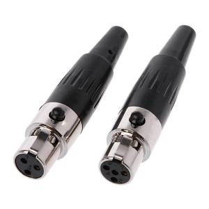 5Pcs 고품질 미니 XLR 3 4 핀 여성 플러그 소형 XLR 오디오 마이크 커넥터 MIC 납땜 스트레이트용