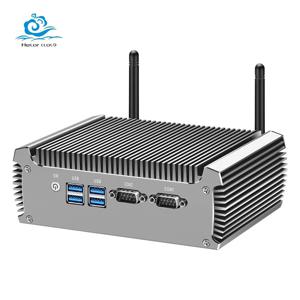 Helorpc 산업용 미니 PC, 2LAN2COM, 인터 i5-5200U, I7-5500U 지지대, Win10/11 리눅스 펜스 와이파이 방화벽 팬리스 컴퓨터
