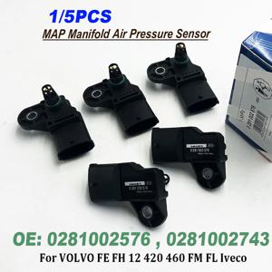 V-OLVO I-VECO 20524936 853725 하이 퀄리티 흡기 매니폴드 압력 맵 센서, 0281002576 0281006102 0281002743, 1 개, 5 개, 신제품