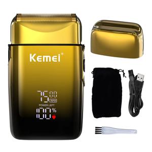 KEMEI Tx10 남자를위한 새로운 전기 면도기 휴대용 헤어 트리머 금속 면도기 기계 수염 면도기 LCD 디스플레이 럭셔리 선물 상자
