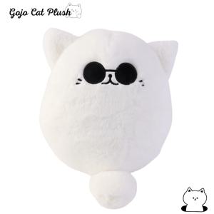 30cm 소프트 Gojo 고양이 플러시 베개 뜨거운 애니메이션 선글라스 흰 고양이 플러시 장난감 박제 동물 인형 홈 장식 어린이 생일 선물