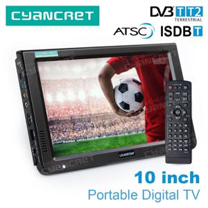 리드스타 D10 10인치 HD 휴대용 TV DVB-T2 ATSC ISDB-T tdt DTT 디지털 및 아날로그 미니 소형 차량용 텔레비전 MP4 H.265 AC3 지원