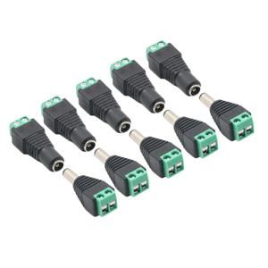 5 개/짝 5.5x2.1mm 5.5x2.5mm DC 전원 남성 여성 플러그 잭 커넥터 어댑터 3528 5050 LED 스트립 라이트 카메라 용