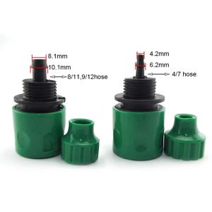 가시 4/7 호스 퀵 커넥터, 정원 물 수도꼭지, 물방울 관개 호스, 커플링 원예 도구 D1, 4mm, 7mm, 8mm, 11mm